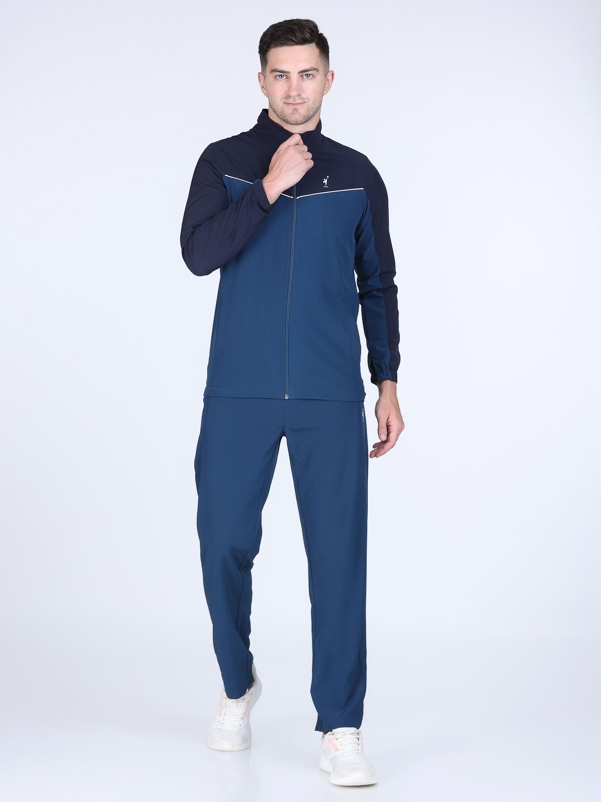 a man wearing a blue tracksuit - Upper and lower of NDR SPORT brand