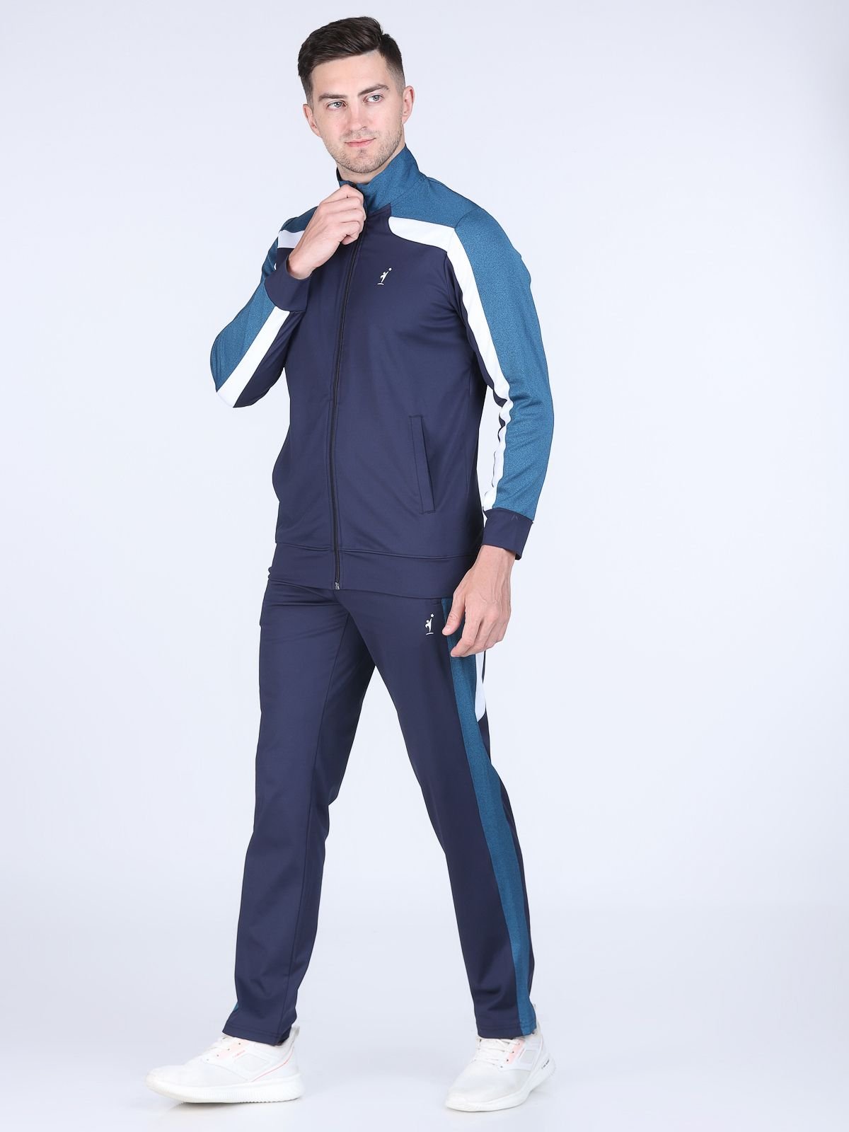 Tracksuit Tri Lycra Navy Blue good Outdoor workout wear